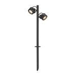 SLV Sitra 360 Spike Light Aluminium Grey | Outdoor - IP44 - Suitable for 2x GX53 