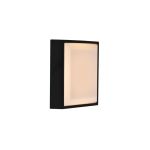 Nordlux Oliver Wall Light Square Black 9W 600lm - 827 Extra Warm White