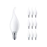 Multipack 10x Philips Corepro LED Candle E14 Bent-tip Frosted 2.2W 250lm - 822-827 Dim To Warm | Dimmable - Replaces 25W