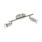 Eglo Ceiling Light Buzz-LED Steel Satin Nickel 2x2.8W 2x250lm - 830 Warm White | IP20 - Incl. 2x GU10