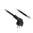Schuko Power Cable with Angled Plug 3x 0,75 5m Black