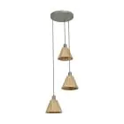 Ledvance LED Pendant Decor Raffia Plate Brown | Suitable for 3x E27