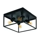 Eglo Ceiling Light Silentina Steel Black | IP20 - Suitable for 4x E27 