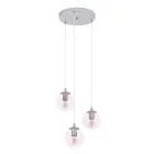 Eglo Pendant Ariscani 2 Steel Chrome | Suitable for 3x E27